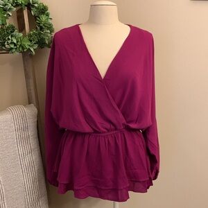Long sleeve peplum top